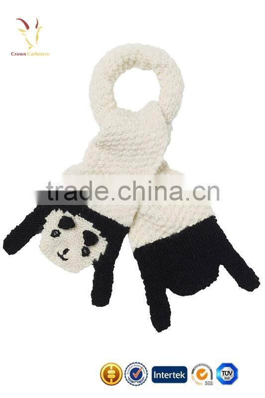 Cute Design Animal Hat Scarf Glove set,Baby Beanie hat with Panda Design