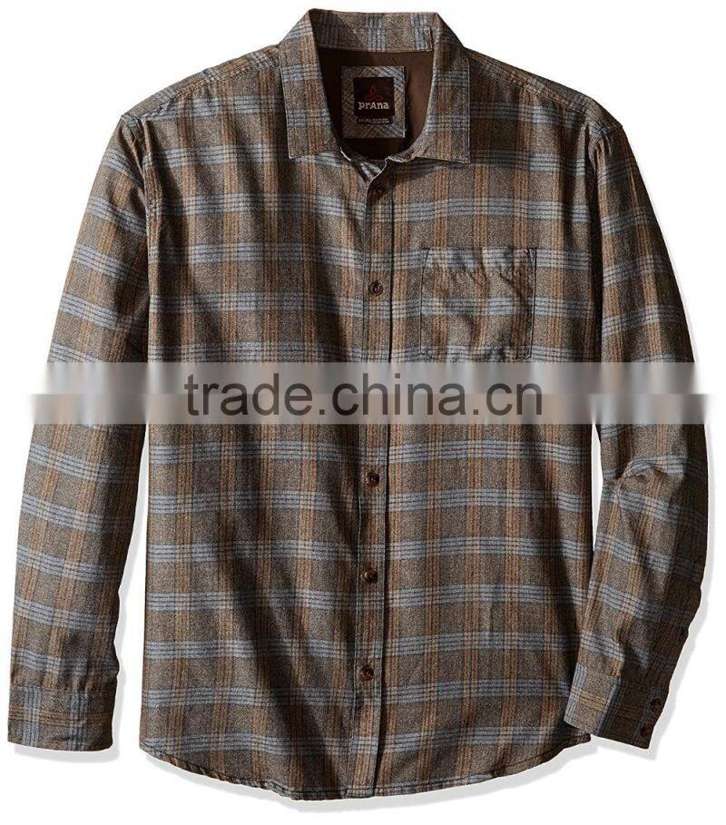 cheap wholesale 100% cotton Red flannel plaid Shirts for men