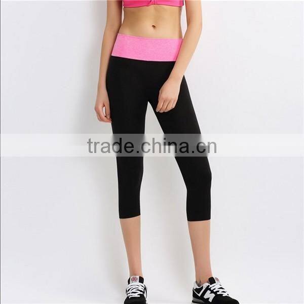 Made in China high quality fashion sports yoga capri legging