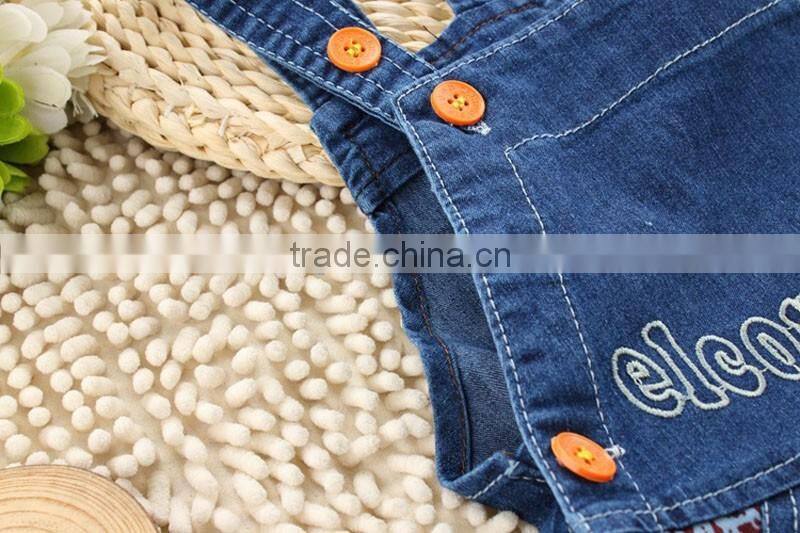 Little Kids Fashion Baby Pants Children Denim Short Overalls Kids Strap Jeans Pants