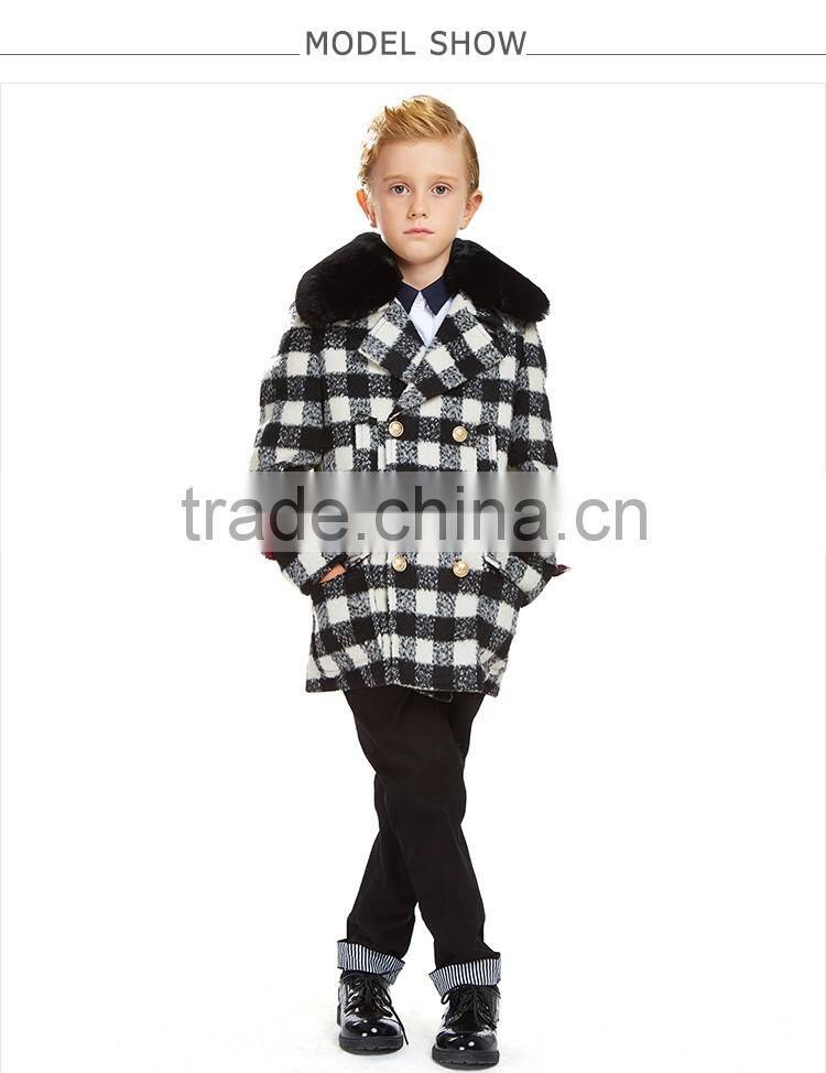 ELPA latest design wool coat long warm overcoat winter kids coat