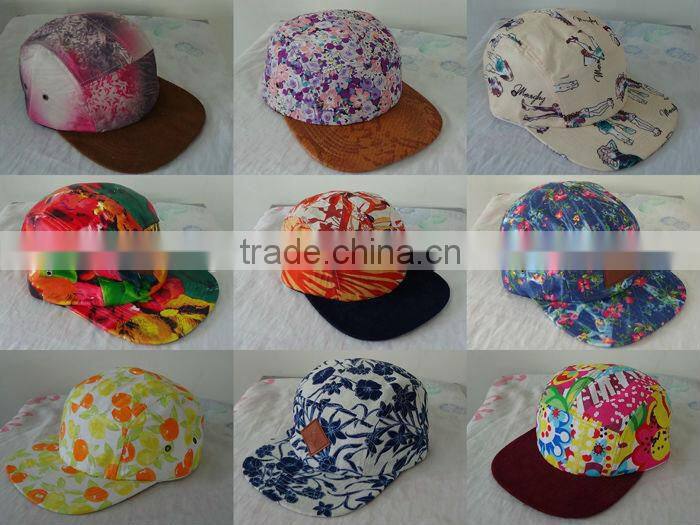 2013spring ladies and girls 5 panel caps and hats manufacturer