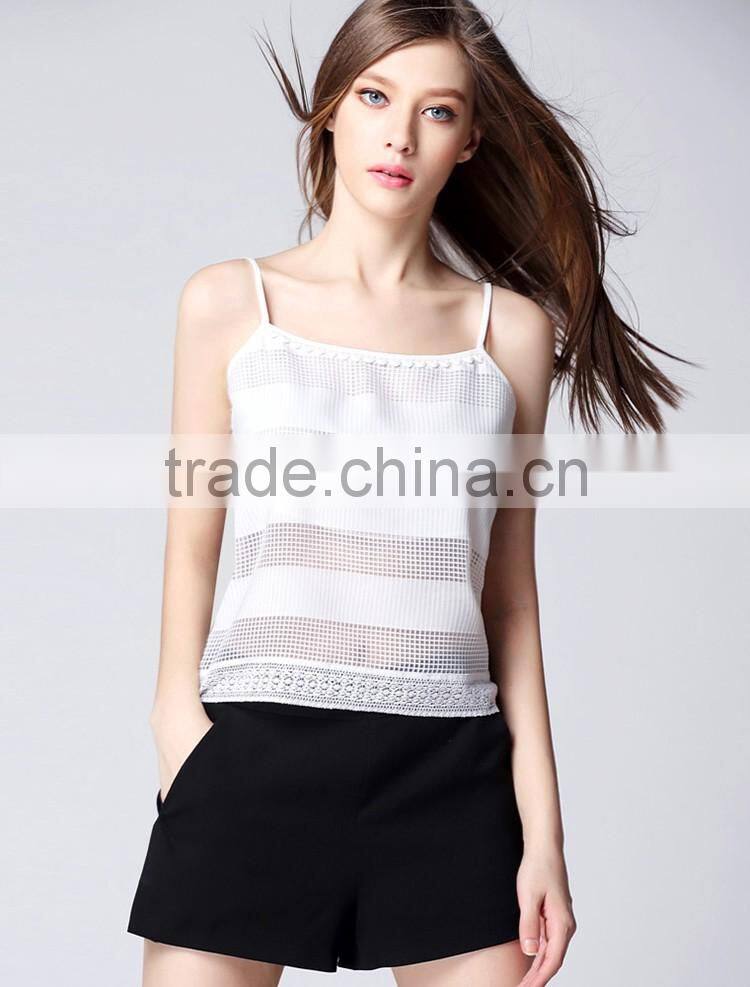 OEM factory custom loose mesh women sexy singlets/new design/ new design dry fit singlet