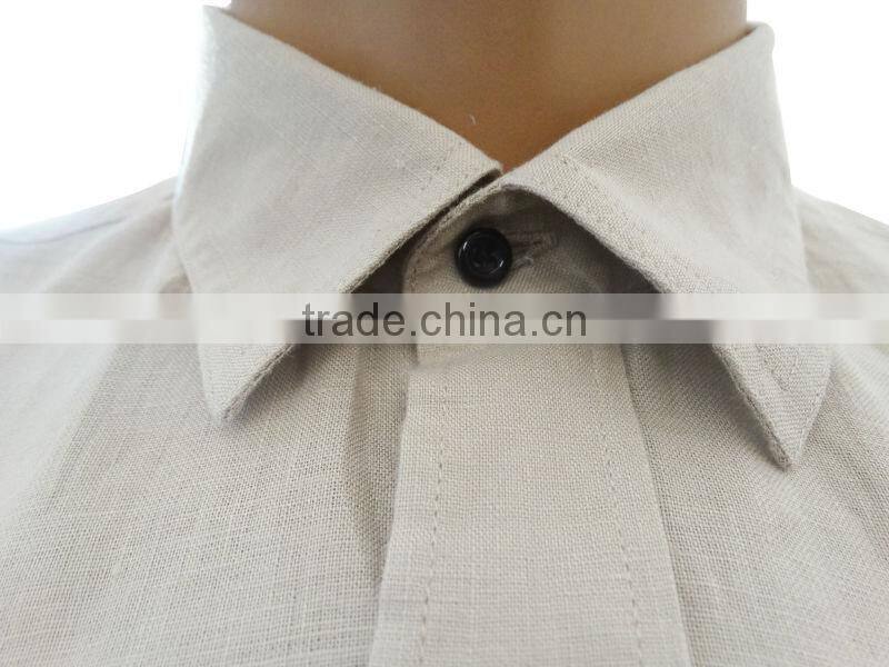 2016 Latest comfortable style white linen casual shirts for men
