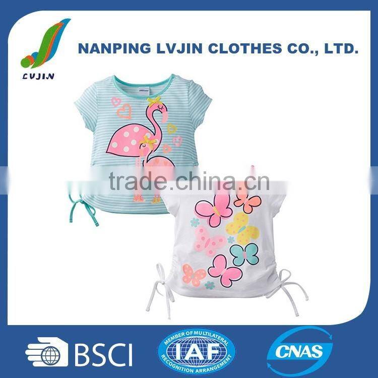 Baby Girls Round Neck Printed T-shirts