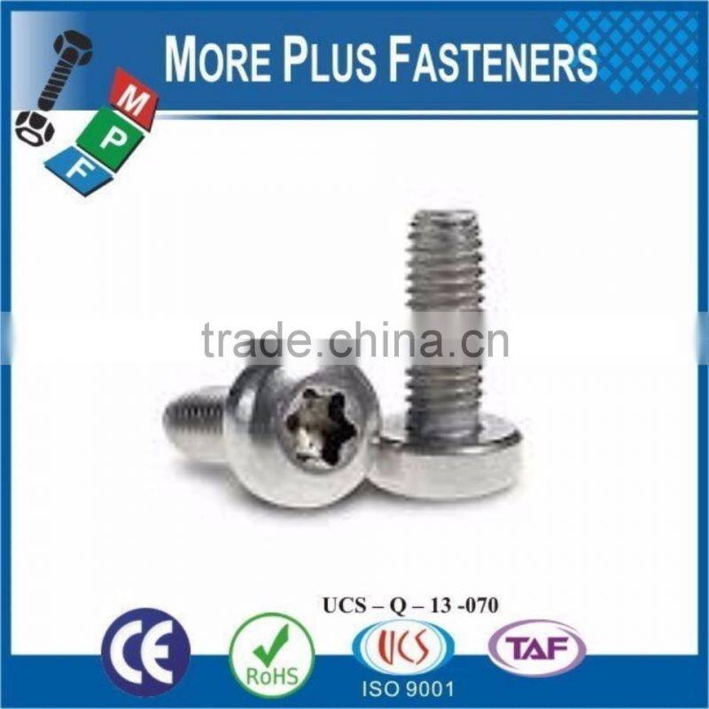 Made in Taiwan Type Z Drive Flat Head Zinc Finish Steel Trilobular Thread Rolling Screw