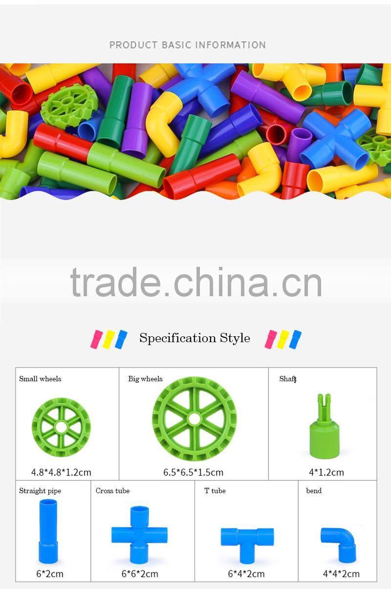 Smart Design Interest Cultivation Colorful Baby Teenager DIY Plastic Building Puzzle