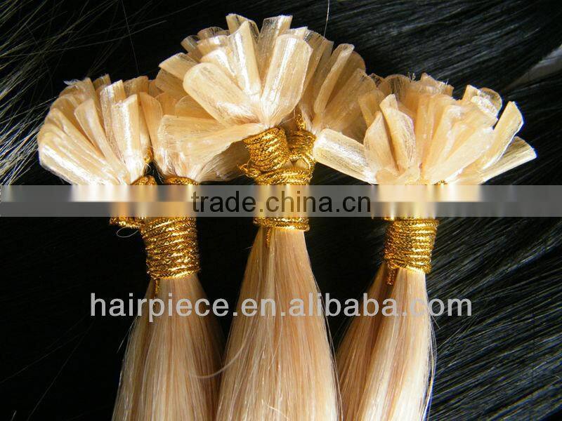 Factory Frice Nail Hair Extension Tangle Free No shedding Brazilian Human Hair Pre bonded U Tip Hair