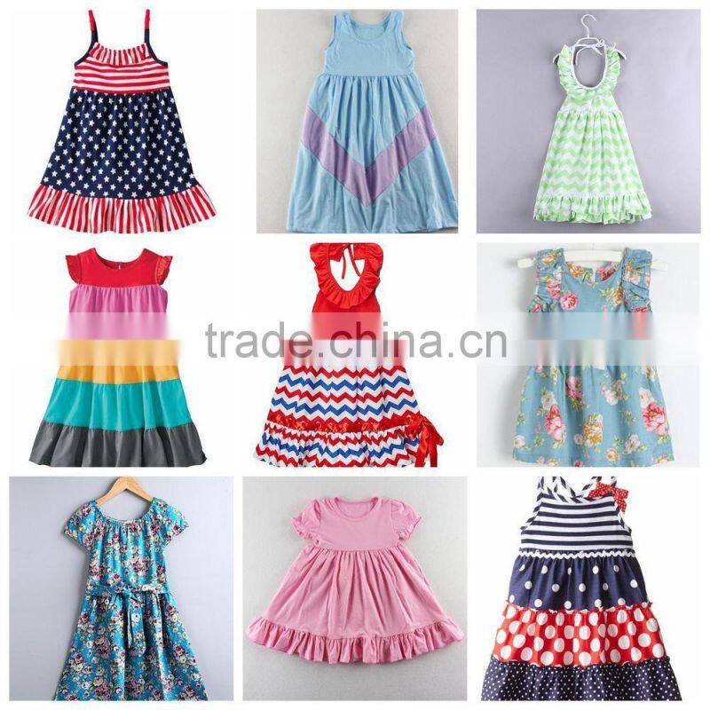 baby girls fashion boutique patriotic 4th of july toddler girls boutique dress for holiday with cheap price