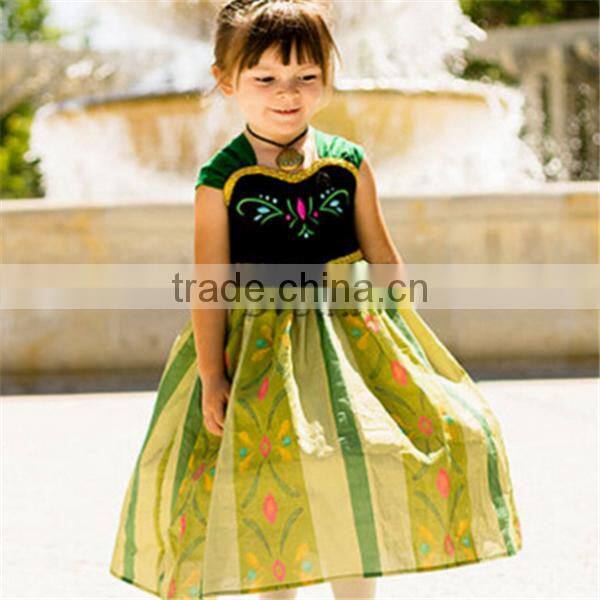 New Kids dress Frozen Anna Princess Dress Frozen girls dress lace evening dress