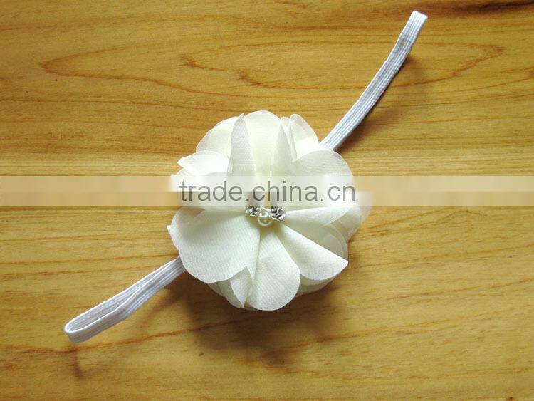 Trendy Girls Muti-colors cute cheap hair accessories for babies ribbon flower