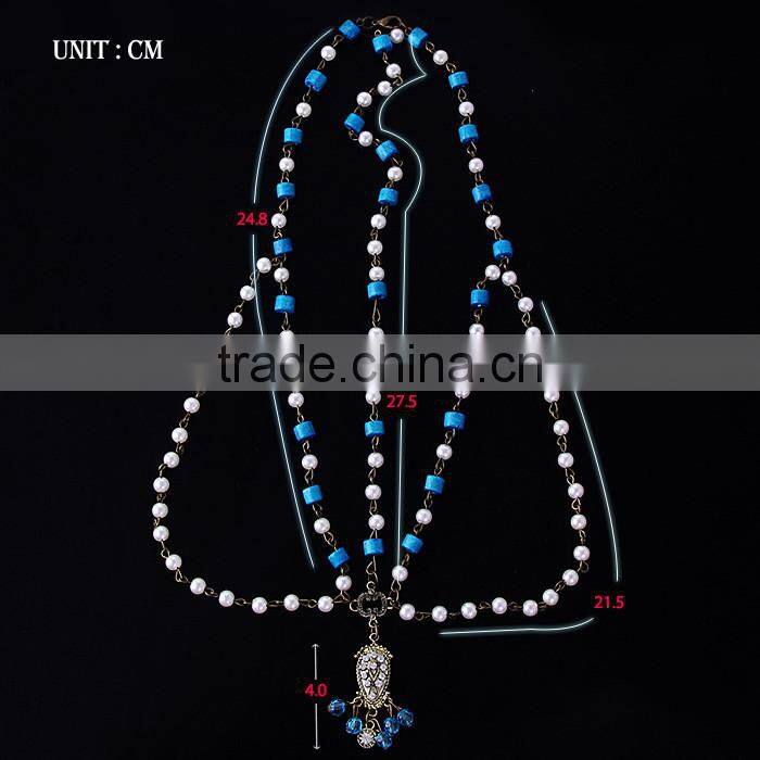Two Row Wave Tassel Chain Crystal Charm Women Head Hair Headband Headpiece Hot