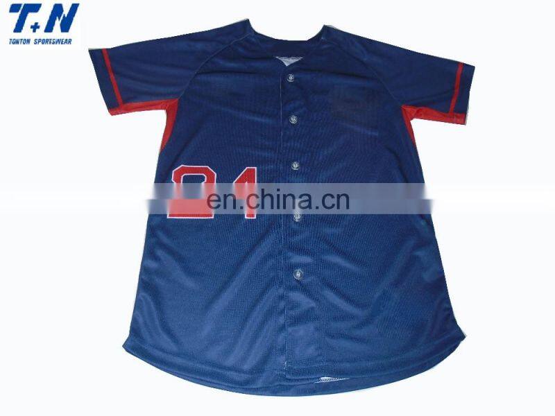 Custom sublimation unique blank baseball jersey with number