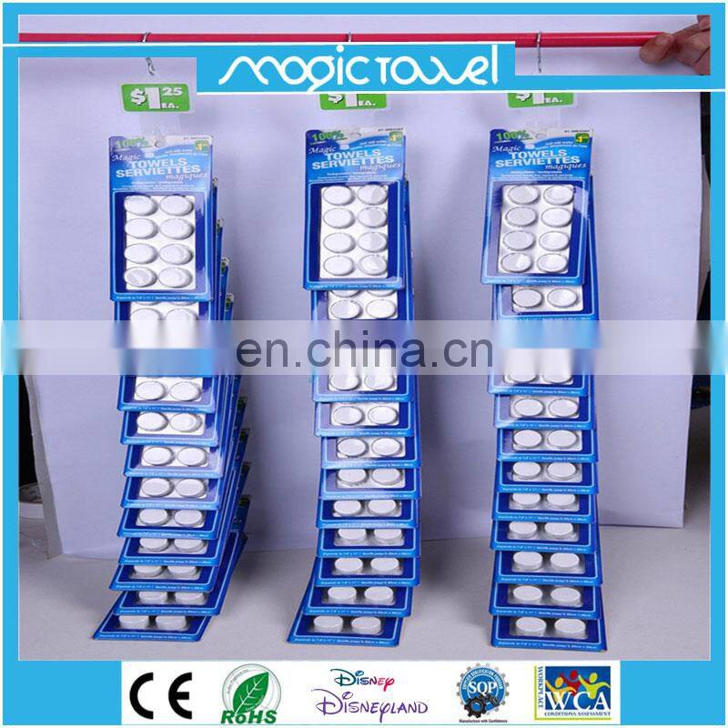 Candy compressed coin tissue for bar and restaurant use