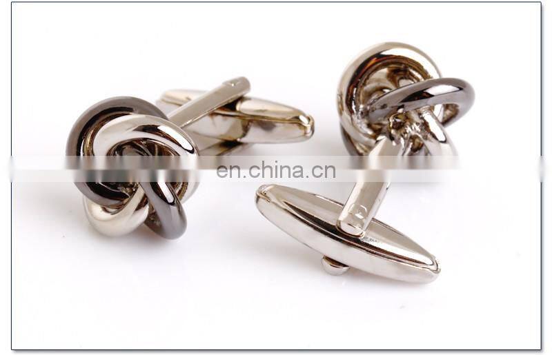 High Quality Silver Metal Knot Cufflinks