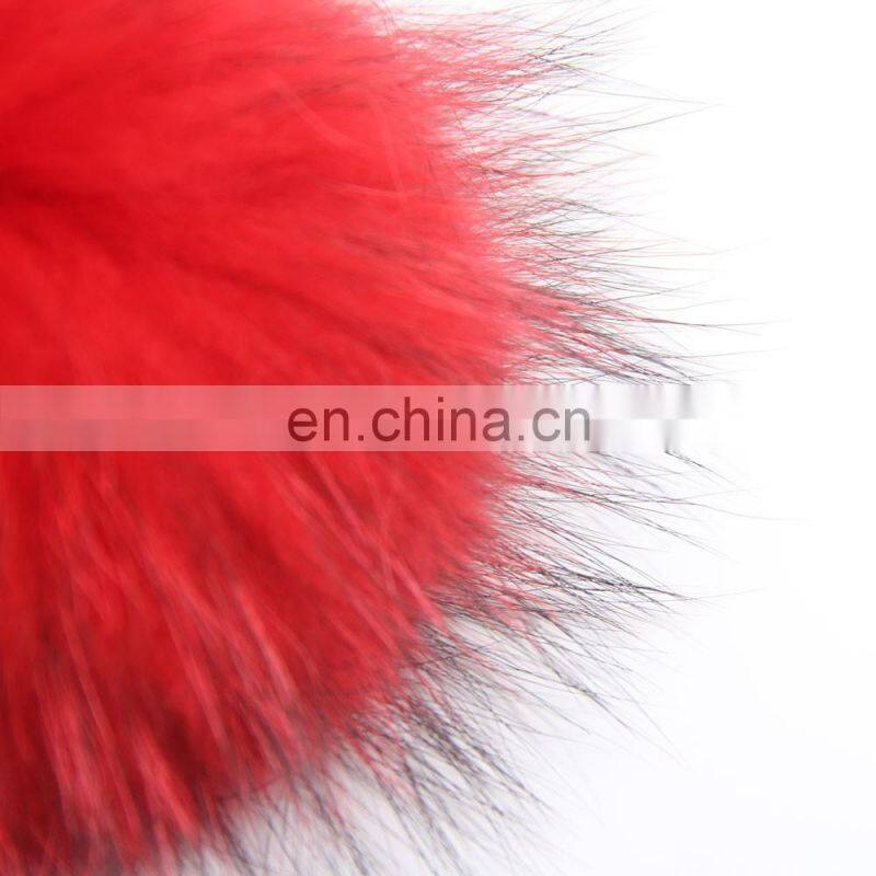 Chinese Factory Wholesale Colorful Real Raccoon Fur Pom Poms