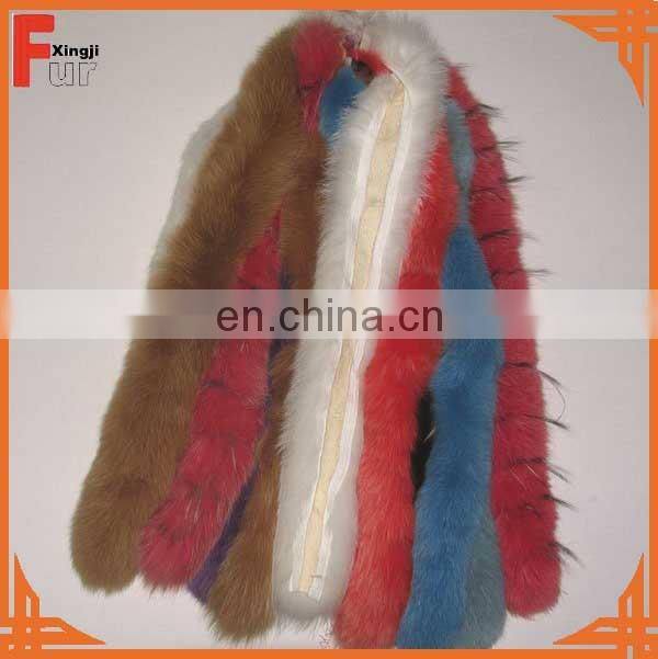 dyed fox fur strips fox trim