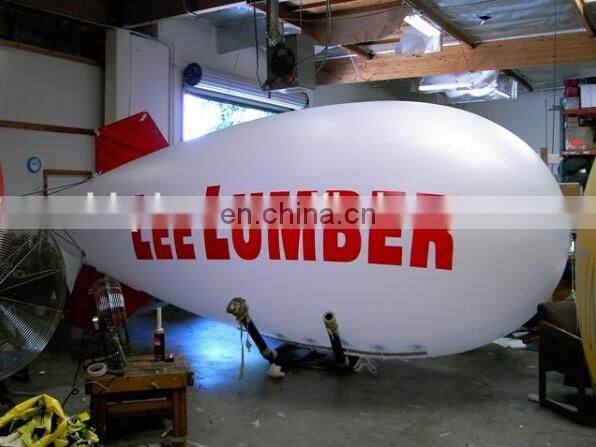 0.2mm PVC giant inflatable airship, large inflatable helium aerostat blimp for sale