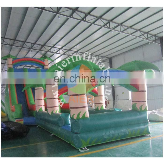 2017 Aier Crazy hot! Double stitching commercial grade forest inflatable water slide