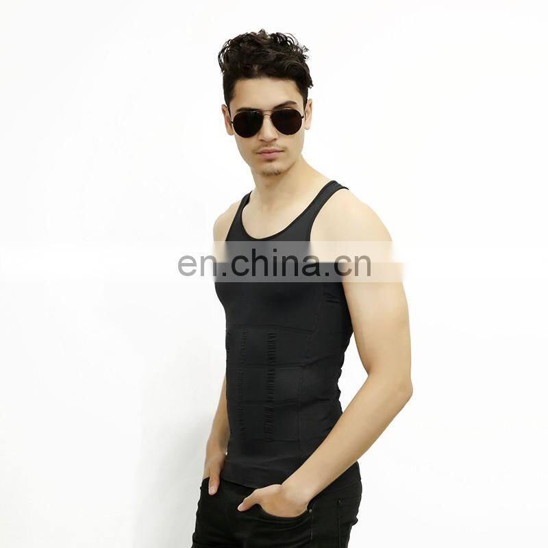 Factory As Seen On TV High Elastic Men's Body Shaper Slimming Vest Compression Shirt