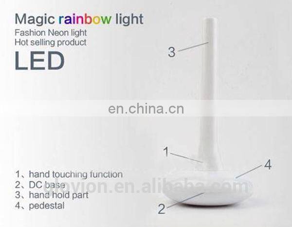 New Update Vase Design LED Rainbow Night Light Mood Lamp with 7 color Changeable & Handheld Flashlight Torch