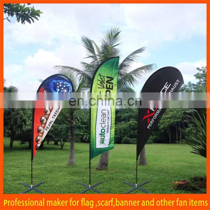 polyester beach flag for promo and advertising