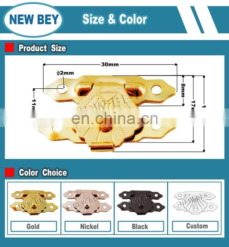 Cheap small nickel decorative metal lock for gift box