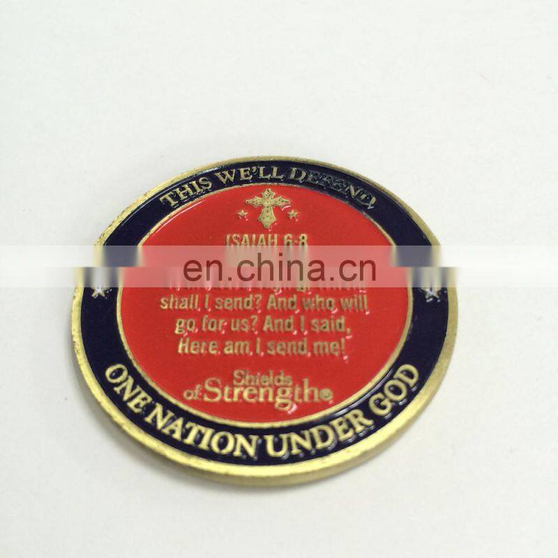 Zinc alloy material custom antique gold or silver coin as souvenir for association or army