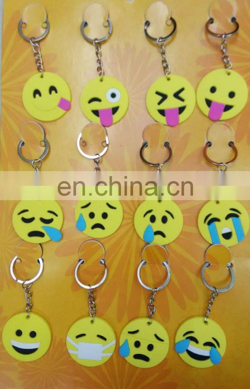 new developed 36 styles soft PVC emoji keychains