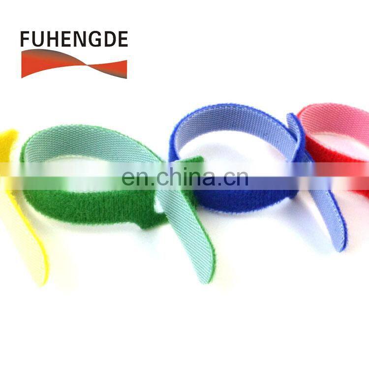 custom cable marker tidy hook and loop cable tie with label