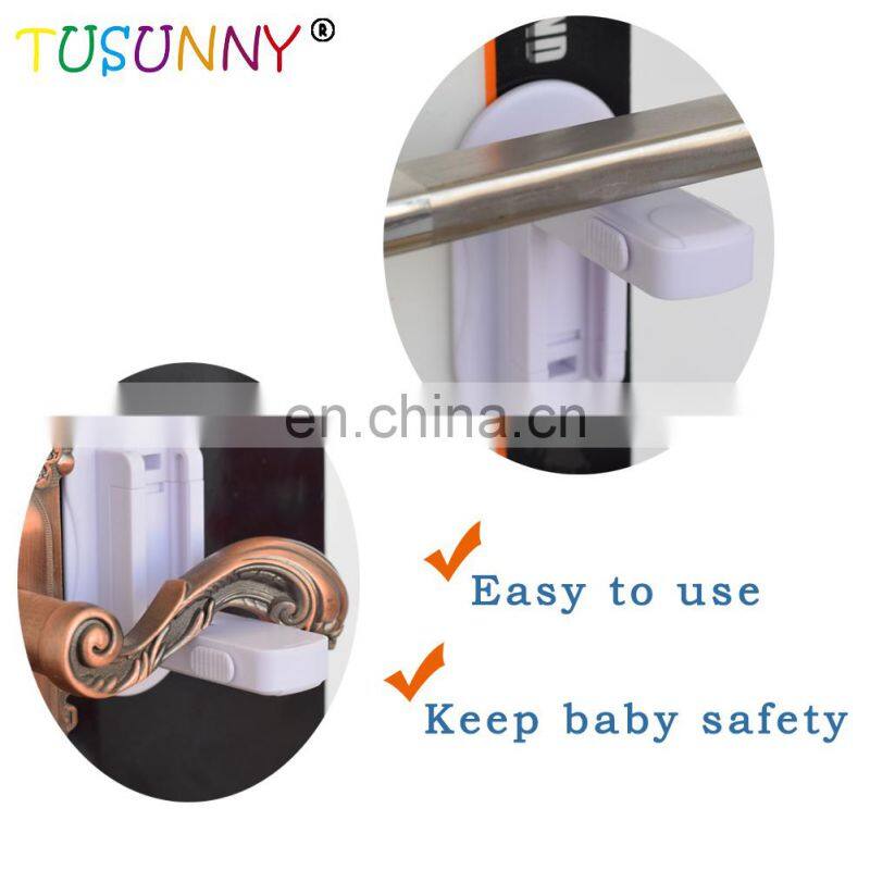 Door Safety Lever Lock Latches, Child/Pets Proof Door Handle Lock