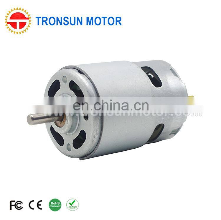 42mm High Torque micro 12v 7500rpm dc motor high speed 24v 25000rpm for Industry RS-775