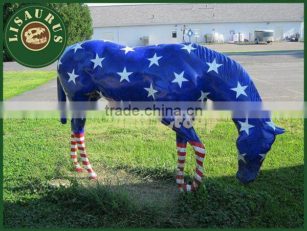 Lisaurus-KL-simulation animal fiberglass vivid horse for theme park