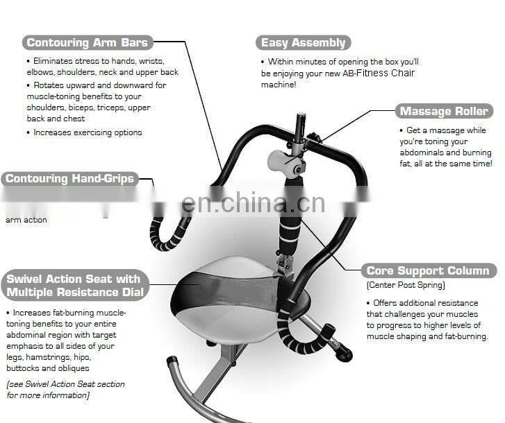 AS SEEN ON TV New Stylish Home Gym Equipment Ab Twist Chair For Ladies