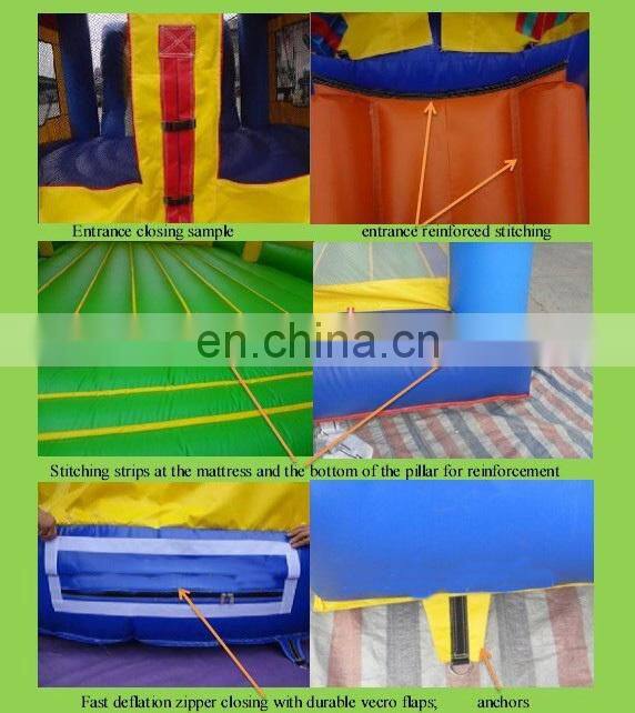 Cute dog character bouncy castle with slide jumping, inflatable dog house