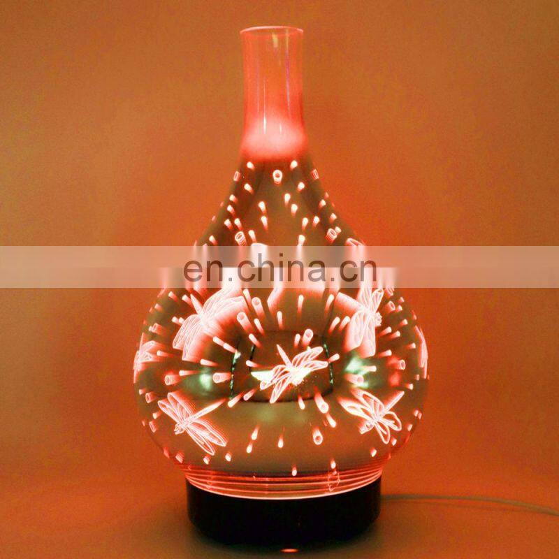 2020 Amazon best selling 3D glass aroma diffuser aroma diffuser home humidifiers