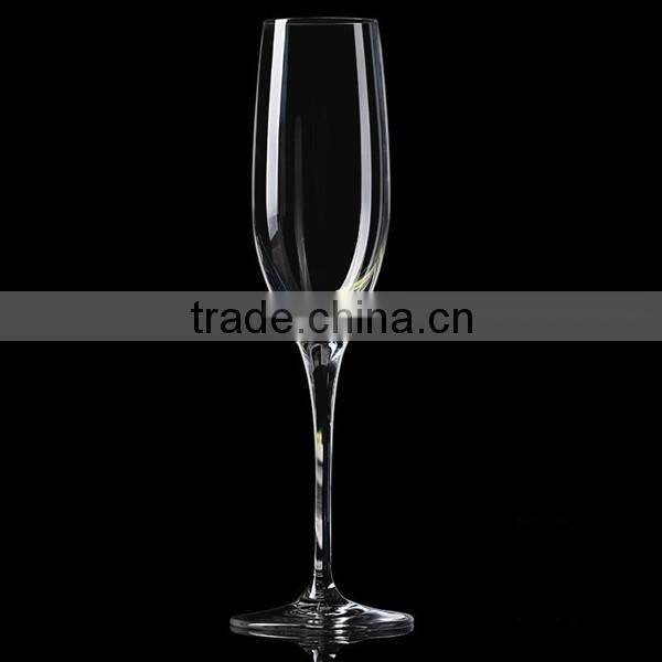 Handmade mouth blown 8 OZ crystal clear champagne glass