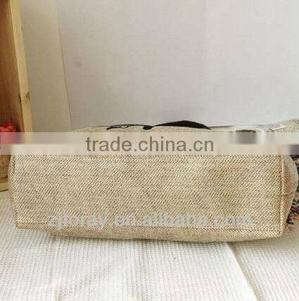 china wholesale new jute storage bag has hand friendly bags woman handbag shopping jute product material jute shopping bag