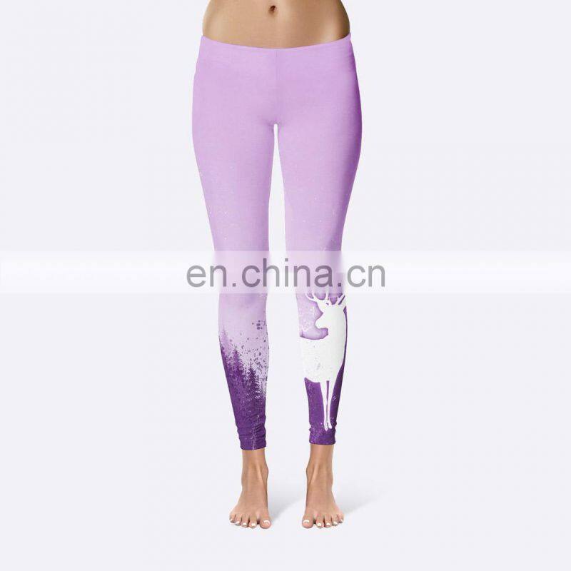 Custom design brand sublimation printing high quality fit gym fitness leggings for women girl ladies