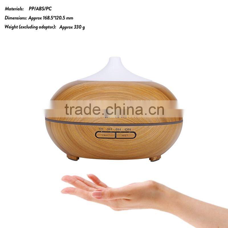 2016 New Design Light Wood Grain Cool Mist Aromatherapy Diffuser Ultrasonic Humidifier