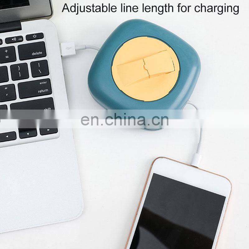 Data Cable Storage Box Multifunctional Rotatable Wire Organizer Travel Portable Round Headphone Protective Storage Case HomeTool