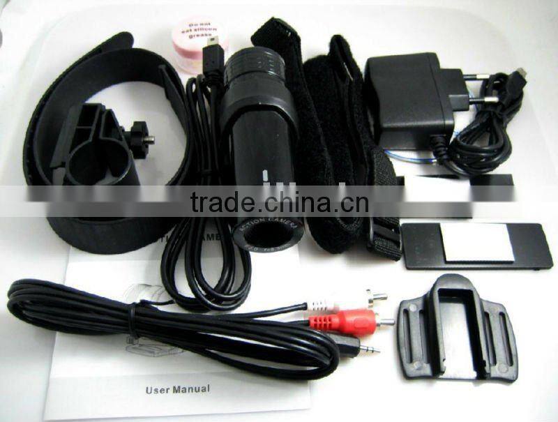 AV output waterproof sports action camera with CE,ROHS,FCC certificates