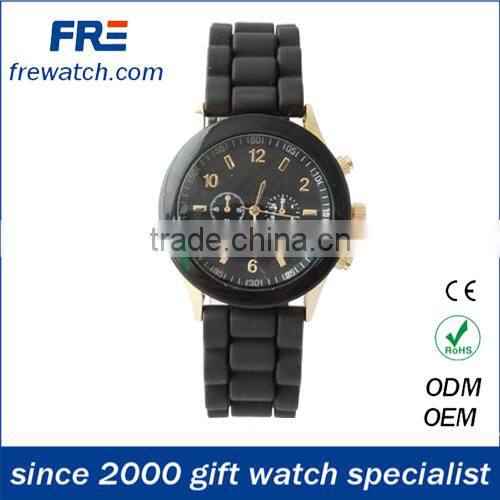 2015 promotional cheap silicone lady watch in fashion design