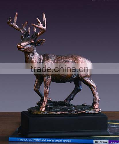 Bronze interior deer sculpture for table size