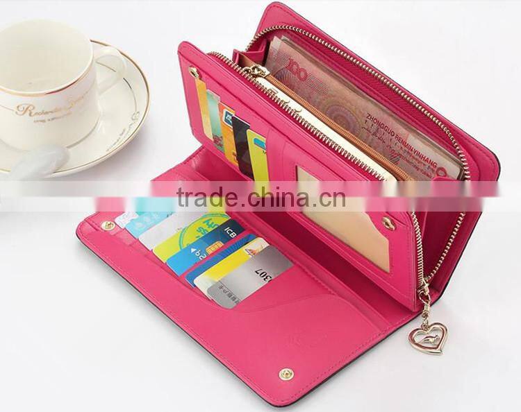 modern stylish ladies zipper clutch wallet