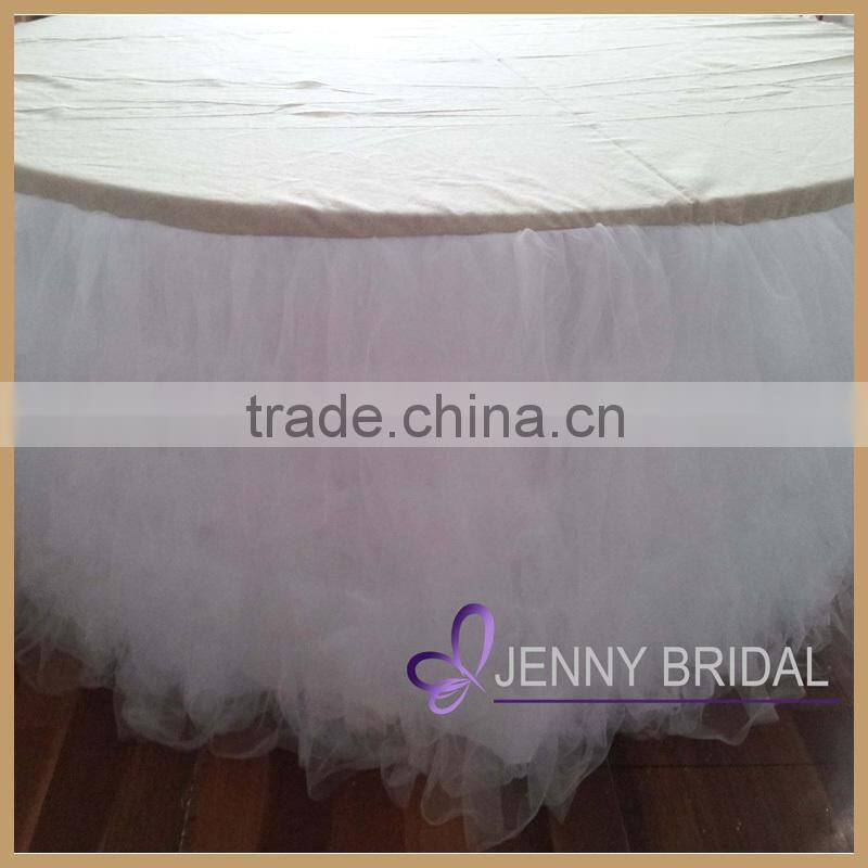 TC091F 2015hotsale and popular good quality table skirting designs for wedding