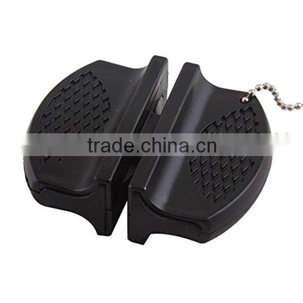 New Mini Ceramic Knife Sharpener Camp Kitchen Pocket Sharpening Tool