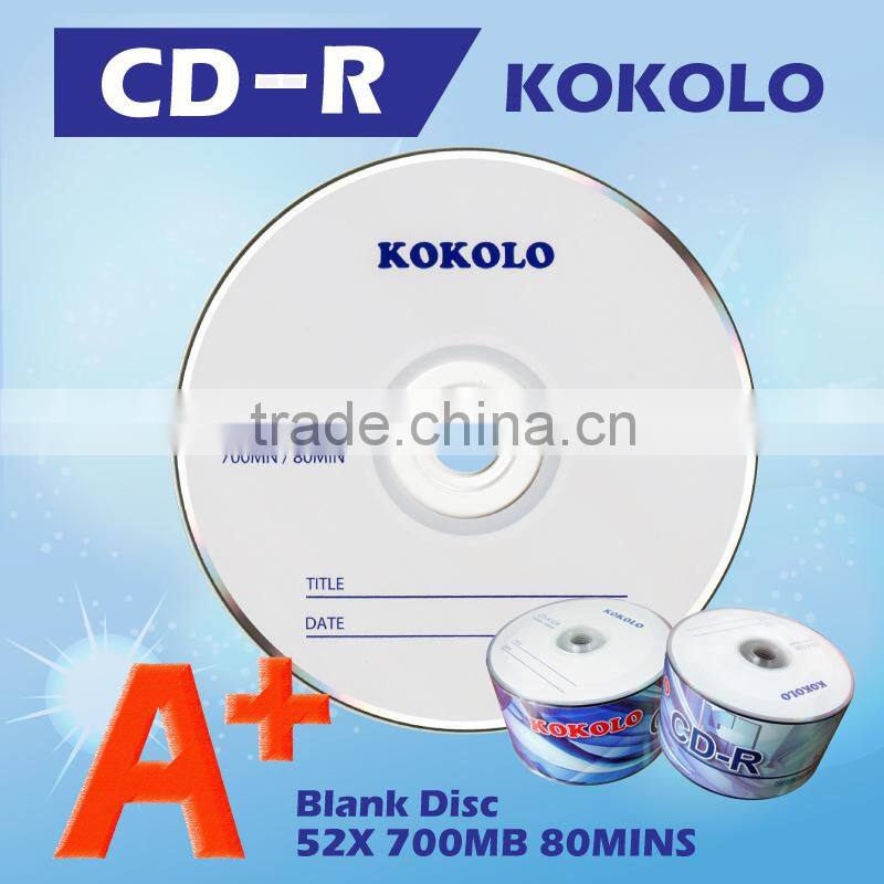 Taiwan A grade CD-R 52x manufacturing cd raw material