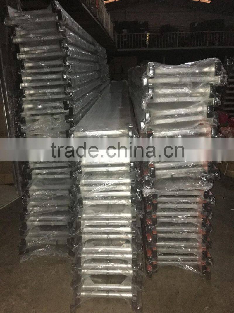 telescopic fiber glass extension ladder yellow/red colour