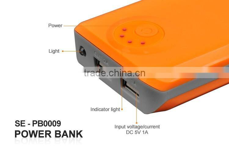Ultra High Capacity Power Bank with Most Powerful 2.1A Output for Phones and Laptop Dual USB port and LED light to support